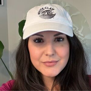 White Claw Hard Seltzer White Dad Hat Embroidered Logo Adjustable Strapback